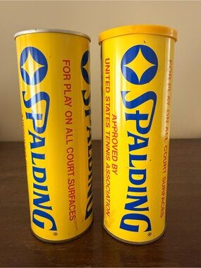 Vintage Spalding Tennis Balls in Metal Can 3 Championship Grade Sealed